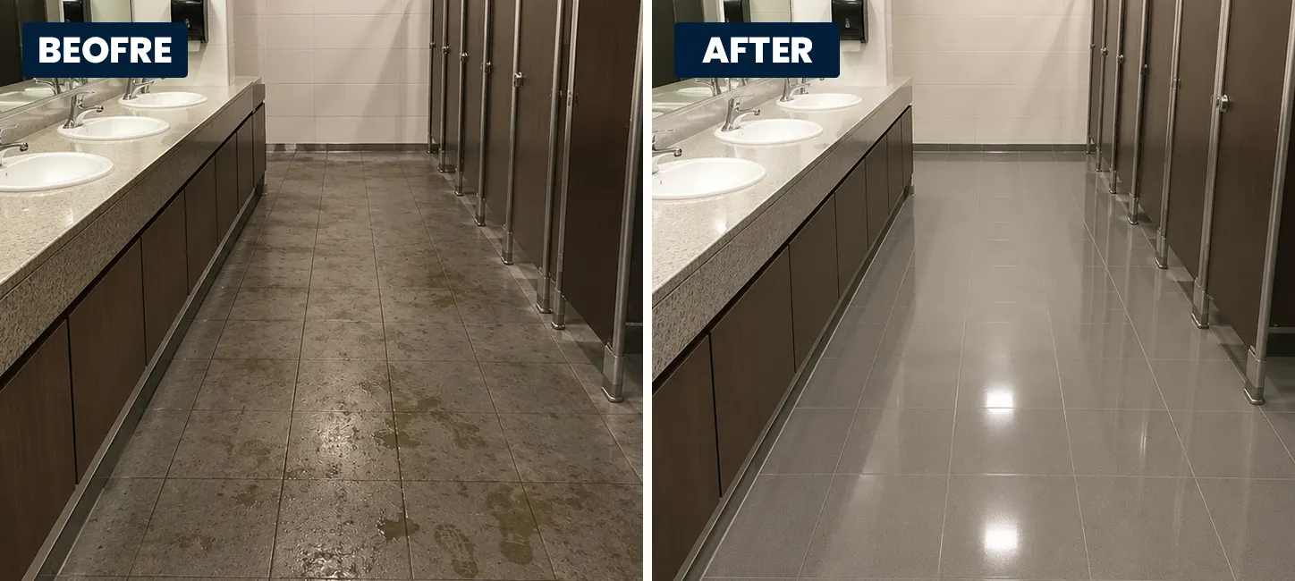 commercial cleaning Rhodes before and after results