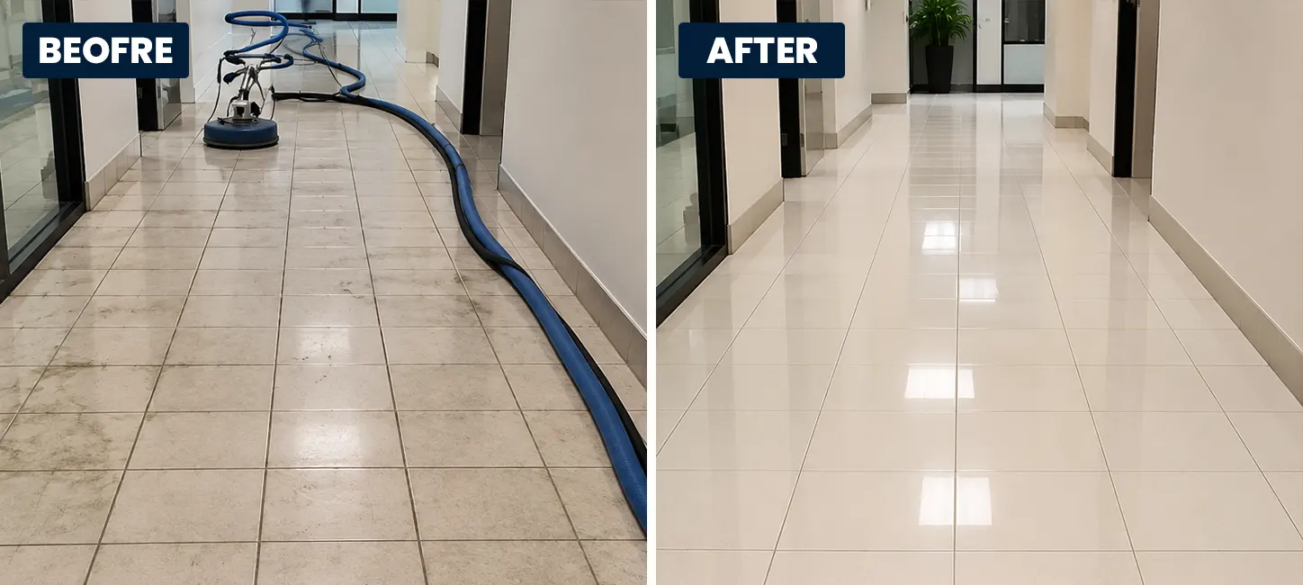 commercial cleaning Rhodes before and after results