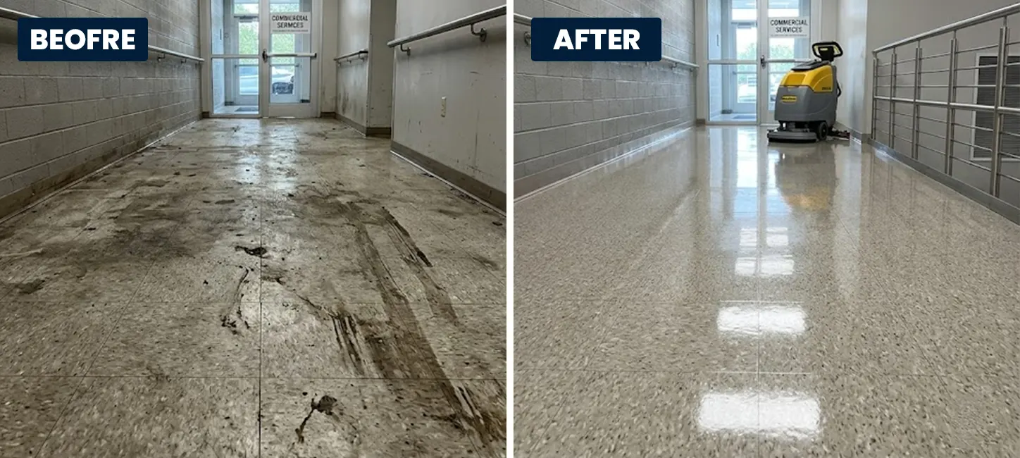 commercial cleaning Sydney Olympic Park before and after results