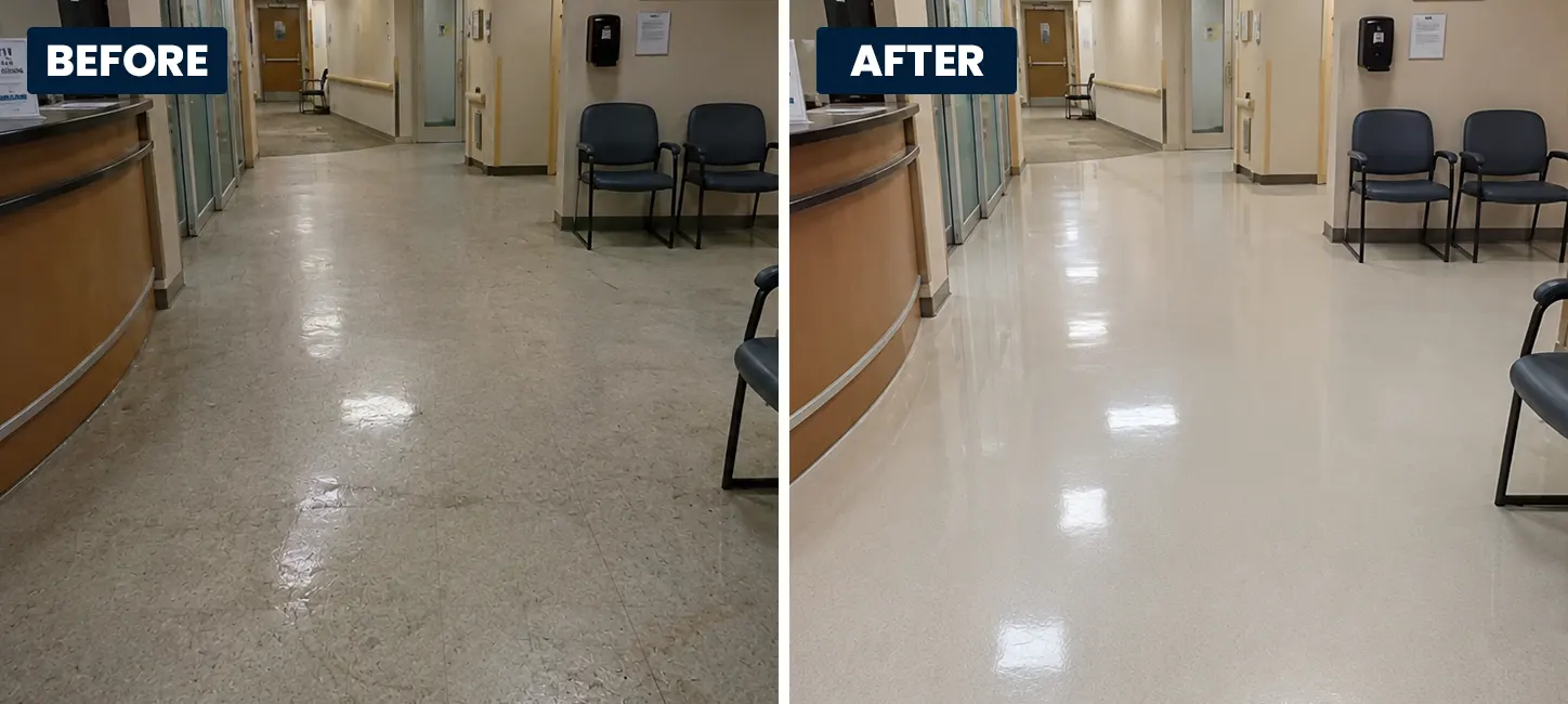 Before and after split view of a Smithfield.