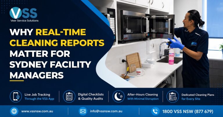 VSS real time cleaning report for facility managers via VSS App